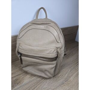 FRYE Khaki Lena Leather Perferated Mini Backpack. Clean. Western